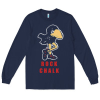 Navy Vintage jayhawk ku Long Sleeve Tee - Craftify
