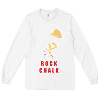 White Vintage jayhawk ku Long Sleeve Tee - Craftify