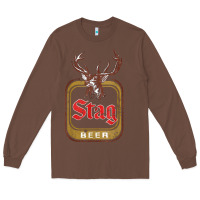 Chestnut Vintage Stag Beer, distressed Long Sleeve Tee - Craftify