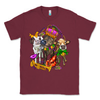 Burgundy little cows and mardi gras party olivia Classic Tee - OliviaCreatesArt