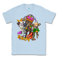 Dusty Blue little cows and mardi gras party olivia Classic Tee - OliviaCreatesArt