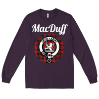 Plum MacDuff Clan Scottish Name Coat Of Arms Tartan Long Sleeve Tee - Craftify