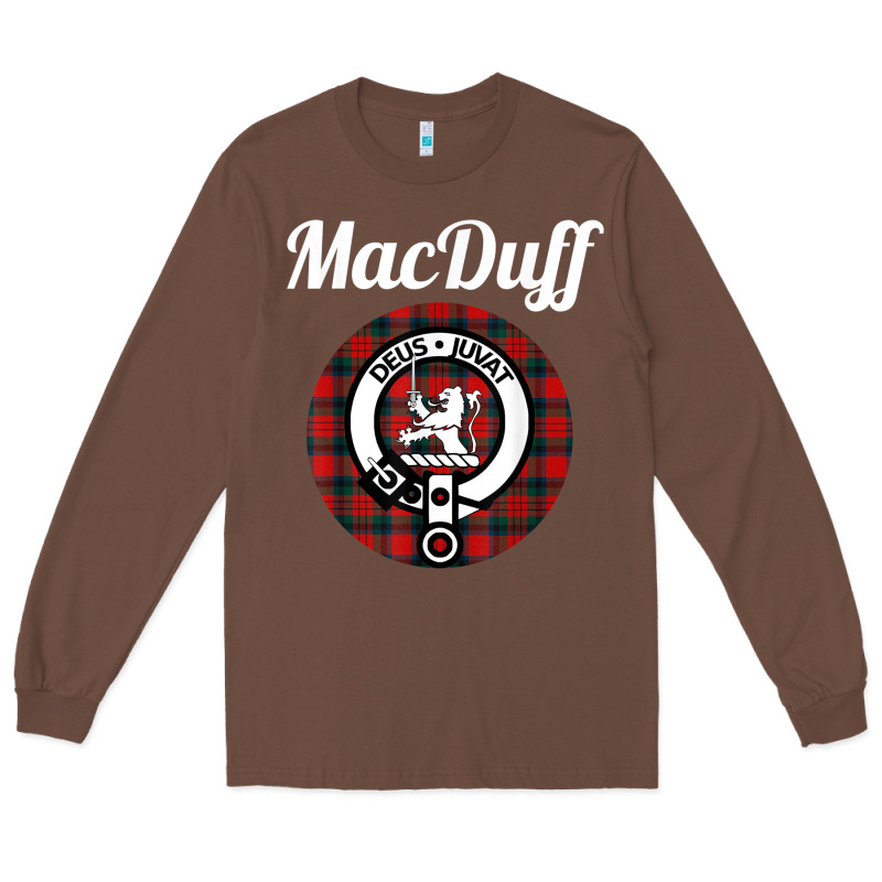 Macduff Clan Scottish Name Coat Of Arms Tartan Long Sleeve Tee by Craftify | Teevron