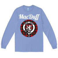 Colony Blue MacDuff Clan Scottish Name Coat Of Arms Tartan Long Sleeve Tee - Craftify