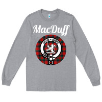 Heather Grey MacDuff Clan Scottish Name Coat Of Arms Tartan Long Sleeve Tee - Craftify