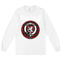 White MacDuff Clan Scottish Name Coat Of Arms Tartan Long Sleeve Tee - Craftify