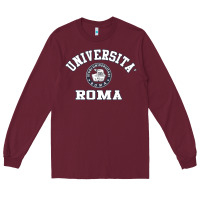 Burgundy universita roma [tb] Long Sleeve Tee - Craftify