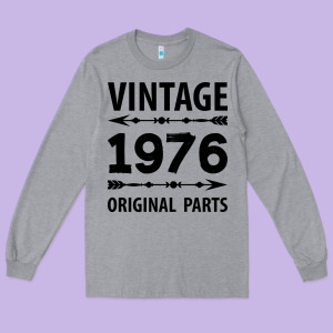 Vintage 1976 Original Parts Long Sleeve Tee Designed By Craftify