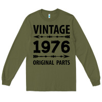 Army Green VINTAGE 1976 ORIGINAL PARTS Long Sleeve Tee - Craftify