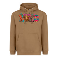 Toasted Coconut xoxo valentine's day highland cow Heavyweight Hoodie - Jasminsmagicworld