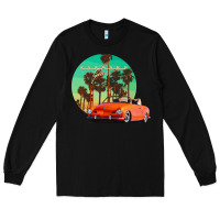 Karmann Ghia Sunset Palm Love Quote Long Sleeve Tee | Teevron