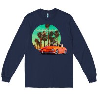 Navy karmann ghia sunset palm love quote Long Sleeve Tee - Craftify