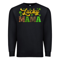 Black lucky mama st patricks day Premium Sweatshirt - Jasminsmagicworld
