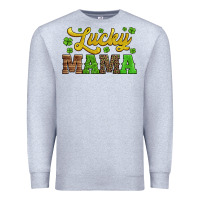 Heather Grey lucky mama st patricks day Premium Sweatshirt - Jasminsmagicworld