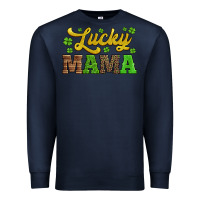 Navy lucky mama st patricks day Premium Sweatshirt - Jasminsmagicworld