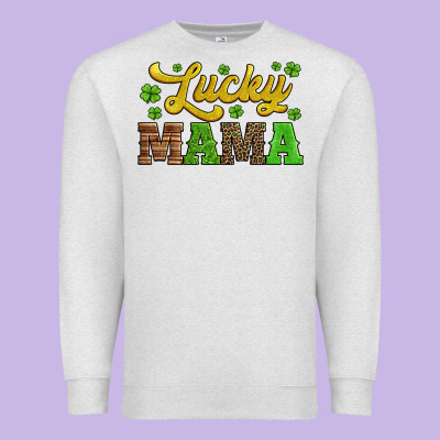 Lucky Mama St Patricks Day Premium Sweatshirt Designed By Jasminsmagicworld