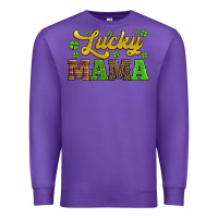 Purple lucky mama st patricks day Premium Sweatshirt - Jasminsmagicworld