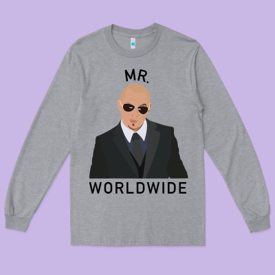 Pitbull Mr Worldwide Classic Long Sleeve Tee Designed By Craftify