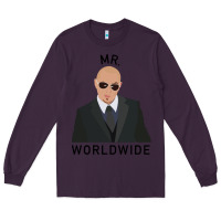 Plum Pitbull Mr Worldwide Classic Long Sleeve Tee - Craftify