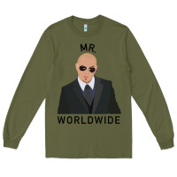 Army Green Pitbull Mr Worldwide Classic Long Sleeve Tee - Craftify