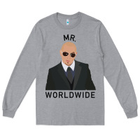 Heather Grey Pitbull Mr Worldwide Classic Long Sleeve Tee - Craftify