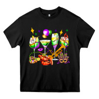 Black mardi gras wine glasses olivia Heavy Core Tee - OliviaCreatesArt