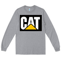Heather Grey cat Long Sleeve Tee - Craftify