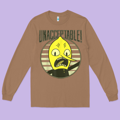 Cn Adventure Time Lemongrab Unacceptable T Shirt Long Sleeve Tee Designed By Craftify