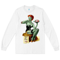 White Zombie Pin Up Girl Halloween Long Sleeve Tee - Craftify