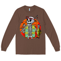 Chestnut skeleton fishing lover moon halloween costume fish Long Sleeve Tee - Craftify