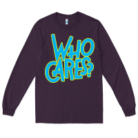 Plum who cares Long Sleeve Tee - Craftify