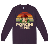 Plum vintage sunset porcini mushroom hunting boletus edulis t shirt Long Sleeve Tee - Craftify