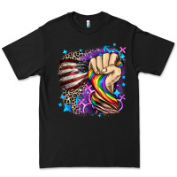 Black LGBTQ+ and American flag Premium Tee - FaDigitalArtStudio