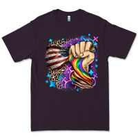 Lgbtq+ And American Flag Premium Tee | Teevron