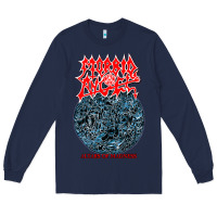 Navy Morbid Angel - Altars of Madness Old School US Death Metal Long Sleeve Tee - Craftify