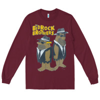 Burgundy The Flinstones, The Flinstones art, The Flinstones vintage, The Flinst Long Sleeve Tee - Craftify