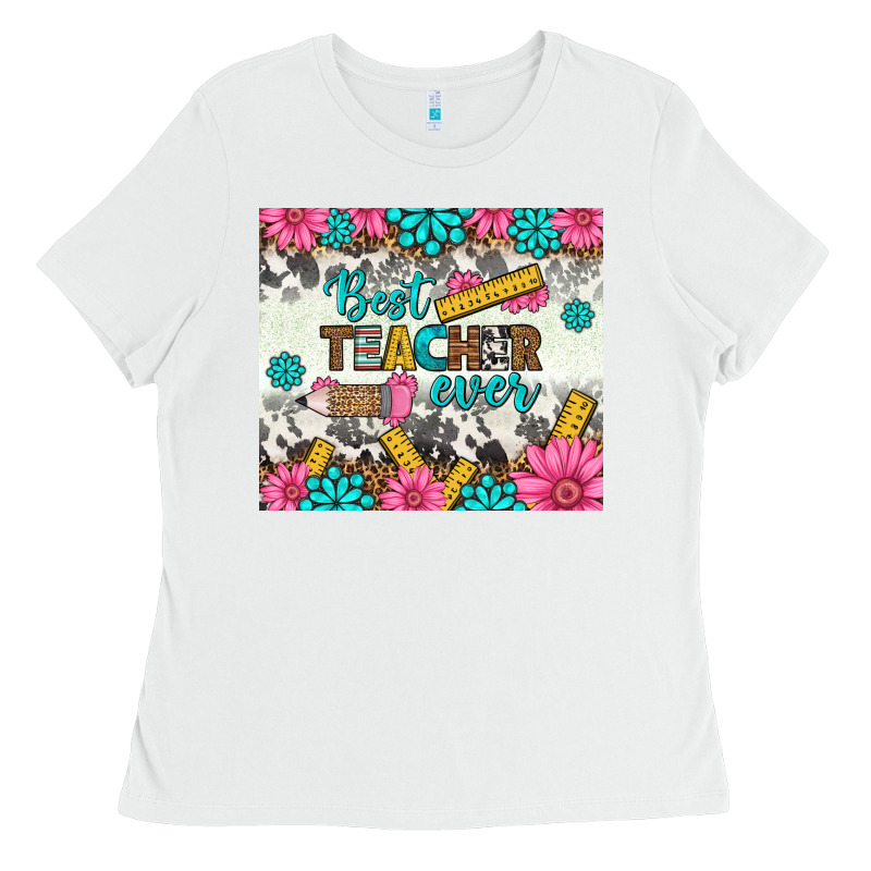 Best Teacher Ever Tumbler Ladies Tee by BundleAndBundleShop | Teevron