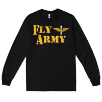 Black Vintage Fly Army Military Pilot Army Aviation Branch Long Sleeve Tee - Craftify