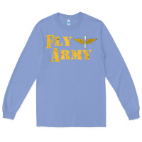 Colony Blue Vintage Fly Army Military Pilot Army Aviation Branch Long Sleeve Tee - Craftify