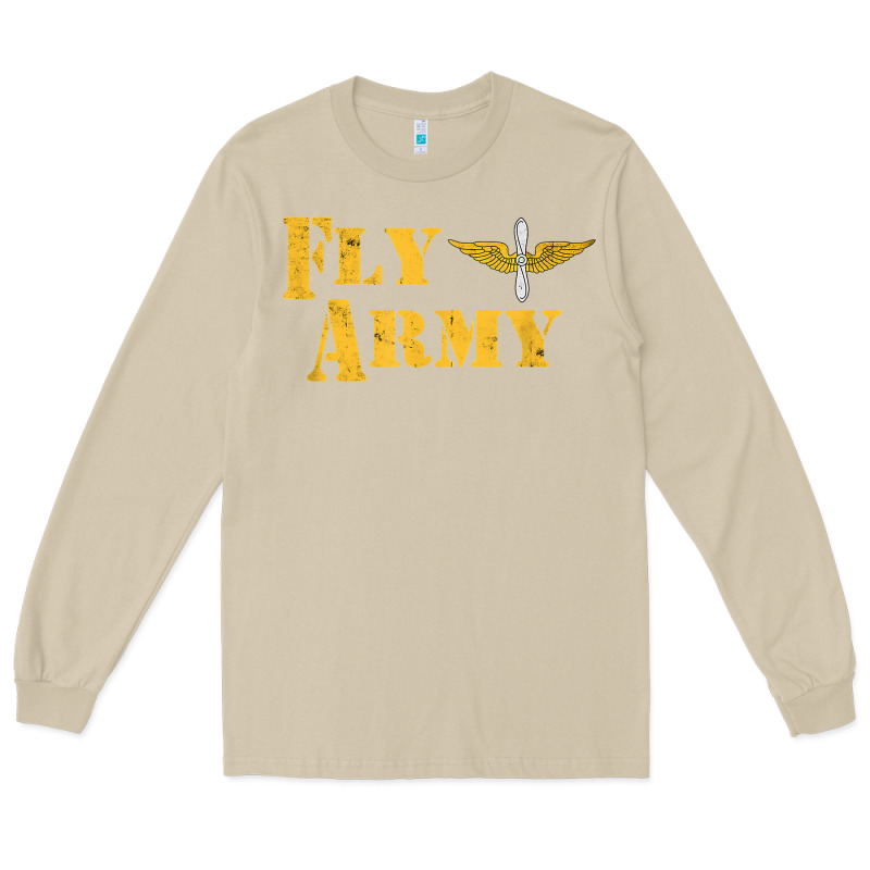 Vintage Fly Army Military Pilot Army Aviation Branch Long Sleeve Tee by Craftify | Teevron