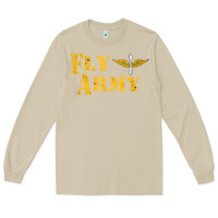 Mushroom Vintage Fly Army Military Pilot Army Aviation Branch Long Sleeve Tee - Craftify