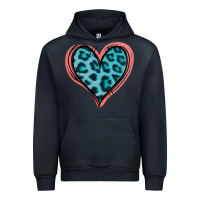 Navy Blue Leopard Heart Urban Hoodie - Jasminsmagicworld