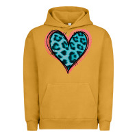 Pigment Peanut Butter Blue Leopard Heart Urban Hoodie - Jasminsmagicworld