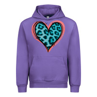 Tulip Blue Leopard Heart Urban Hoodie - Jasminsmagicworld