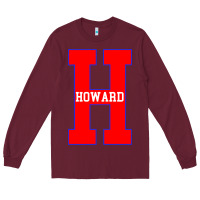 Burgundy howard letter Long Sleeve Tee - Craftify