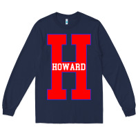 Navy howard letter Long Sleeve Tee - Craftify