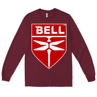 Burgundy Bell Helicopter Textron Aerospace Long Sleeve Tee - Craftify