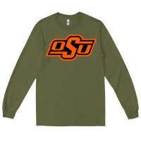 Army Green Oklahoma St University Long Sleeve Tee - Craftify