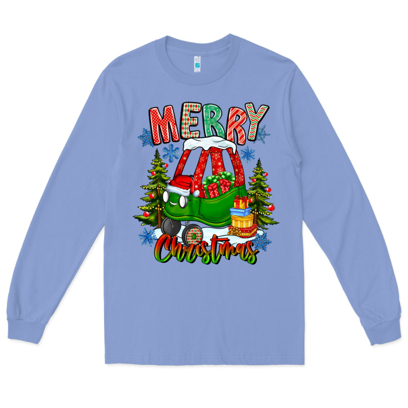 Merry Christmas Car Long Sleeve Tee by CowhideDigitalArt | Teevron