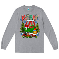 Heather Grey merry christmas car Long Sleeve Tee - CowhideDigitalArt